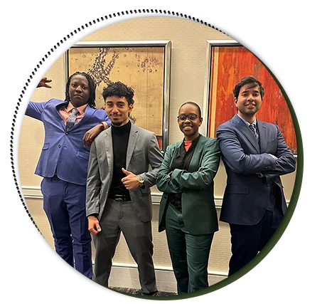 Team members celebrating success together in the workplace