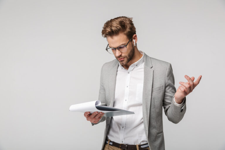 A young professional reading an overly cautious career development plan